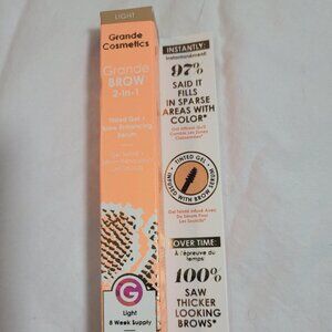 NIB-GrandeBROW 2-In-1 Tinted Brow Gel + Brow Enhancing Serum - LIGHT